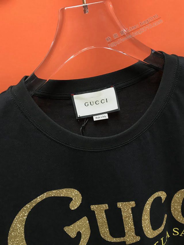 Gucci女短袖 2020新款 古奇女款黑色T恤  tzy2470